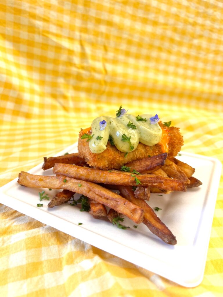 Fish & Chips au basilic